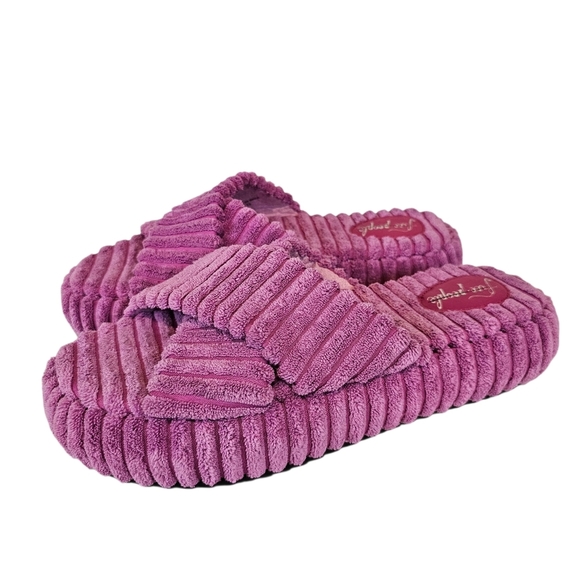 Free People Barbiecore Orchid Two Days In Ibiza Platform Slide Sandel Textured - Picture 2 of 9